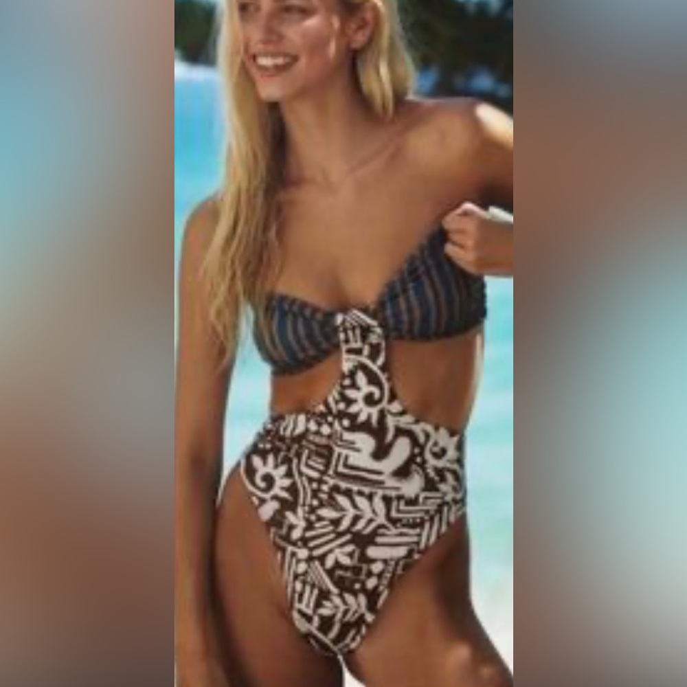 Free People Beach Valerie Convertible Brown One Piece